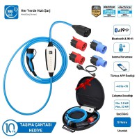 NRGkick Çantalı Premium Plus Set 16A 32A  2.8kW & 22KW 5 Metre Wifi Bluetooth Mobil Elektrikli AC Taşınabilir Arac Şarj İstasyonu Wallbox