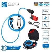NRGkick Çantalı Standart Plus 32A 2.8kW & 22kW 5 Metre Wifi Bluetooth Mobil Elektrikli Taşınabilir AC Araç Şarj İstasyonu Wallbox