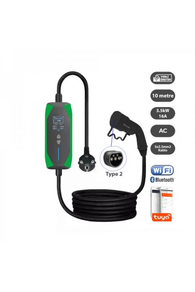 Truwatt ZT210 Taşınabilir Elektrikli Şarj Cihazı 16A/3.5kW/220V (10 metre)