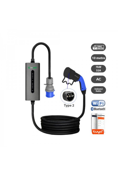 Truwatt ZTA310 Taşınabilir Elektrikli Şarj Cihazı 32A7kW220V (10 metre)