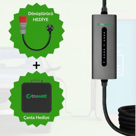 Truwatt ZTA403 Taşınabilir Elektrikli Şarj Cihazı 16A/11kW/380V (3 metre)