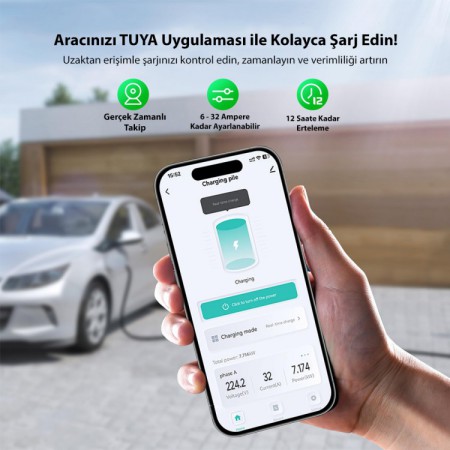 Truwatt ZTA403 Taşınabilir Elektrikli Şarj Cihazı 16A/11kW/380V (3 metre)